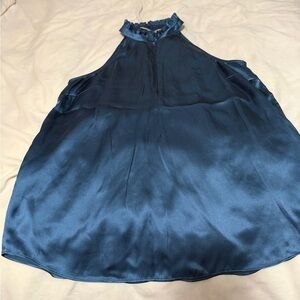 GO BY GO SILK Deep Blue Scuba Cutaway Top Women’s XS